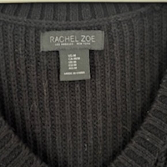 Oversized Black Sweater Vest - Picture 3 of 3